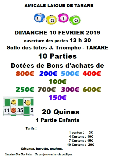 Affiche loto 2019