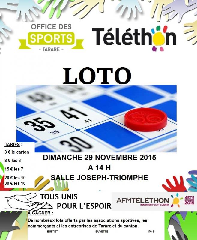 Affiche loto 29 novembre